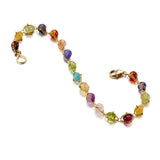 Multi-Colored Gemstone Woven Bracelet