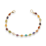 Multi-Colored Gemstone Woven Bracelet
