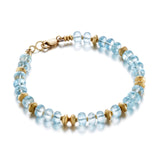 Barbara Heinrich Aquamarine Rondelle Beaded Bracelet