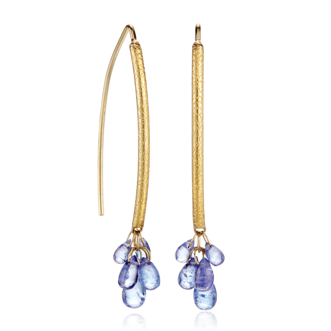 Barbara Heinrich Tanzanite Navette Drop Earrings