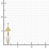 Pearl Slender Drop Earrings