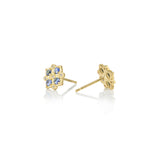 Sapphire & Diamond Bloom Charm Earrings