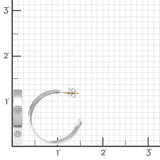 Silver Shou Flat Hoop Earrings