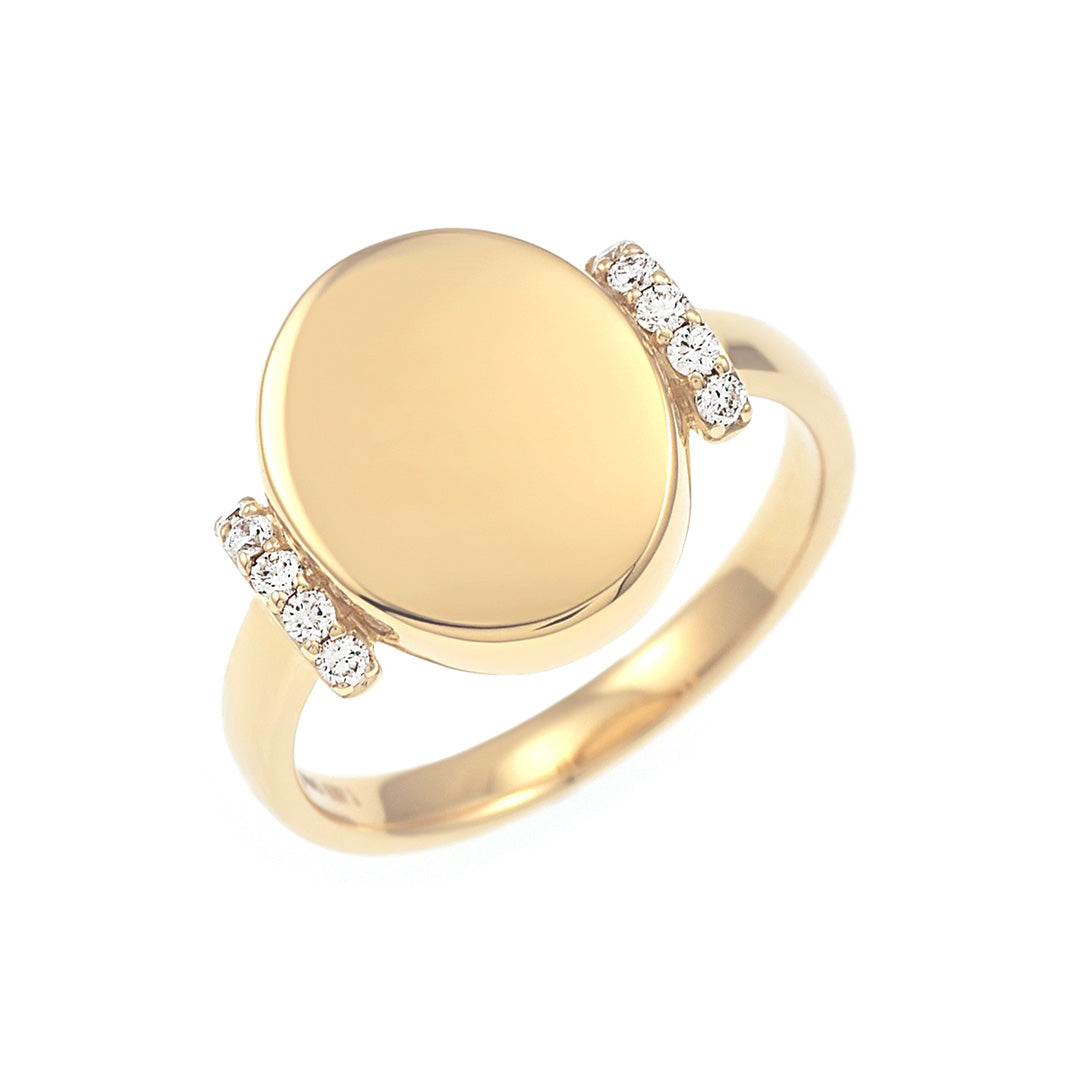 Gump's Signature Diamond & Gold Signet Ring