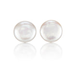 12mm Coin Pearl Earrings