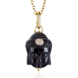 Onyx & Diamond Buddha Pendant
