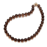 12mm Smokey Quartz Bead Necklace