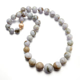 Gump's Signature 12-20mm Graduated Mottled Blue, Green & Lavender Jade Necklace