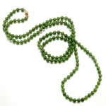 Gump's Signature 6mm Fine Siberian Green Jade Bead Rope Necklace