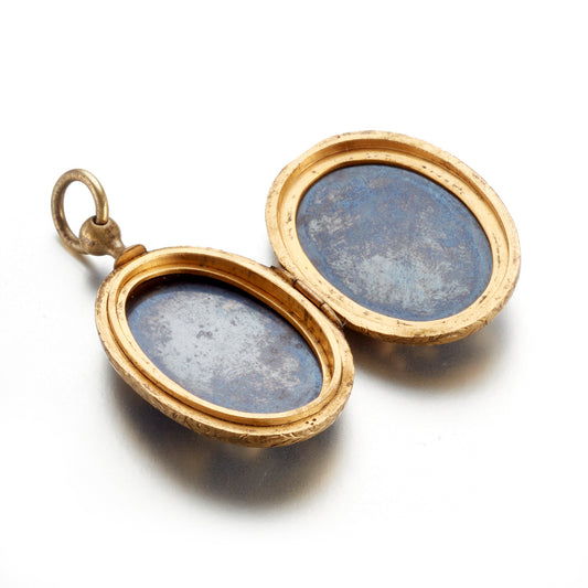 Shakudo Quail & Floral Double-Sided Locket