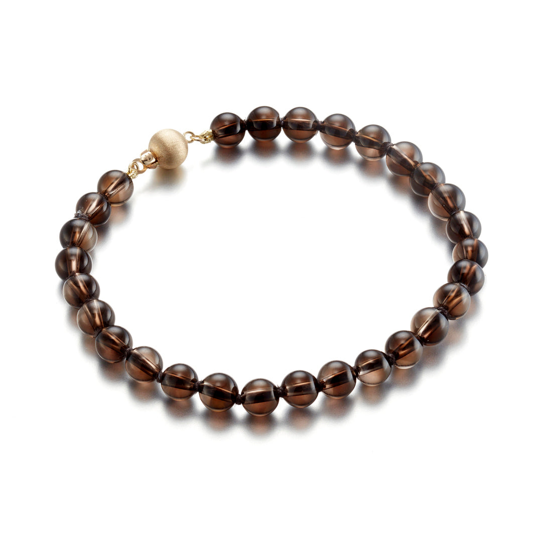 Gump's Signature 6mm Smokey Quartz Bead Bracelet
