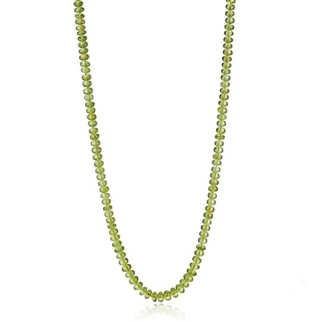 6mm Peridot Bead Necklace