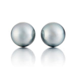 Gump's Signature 11.7mm Silver Gray Tahitian Pearl Earrings