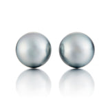 11.7mm Silver Gray Tahitian Pearl Earrings