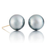 11.7mm Silver Gray Tahitian Pearl Earrings
