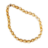 Citrine Faceted Oval Bead Necklace