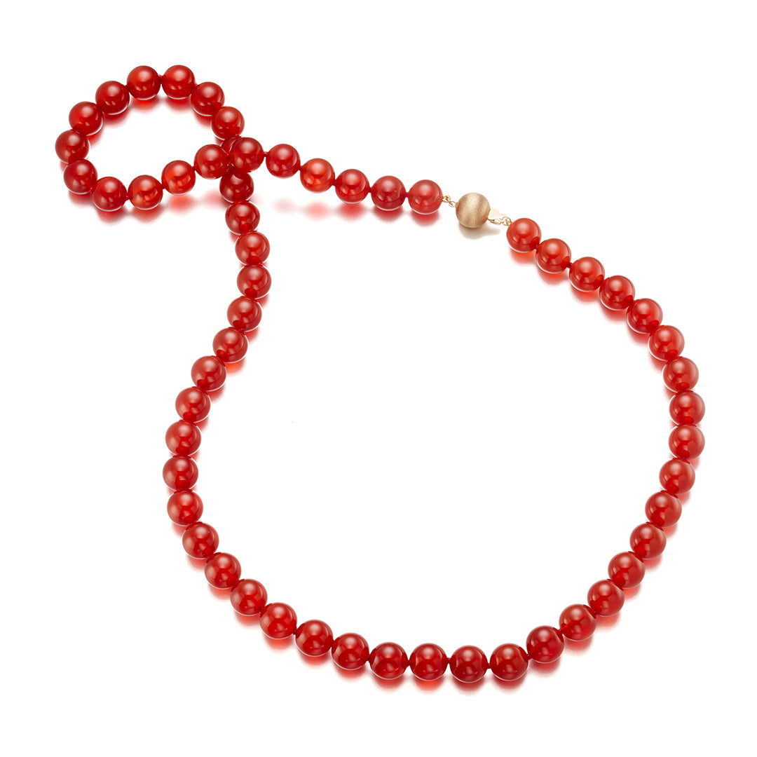 Gump's Signature 10mm Carnelian Bead Necklace
