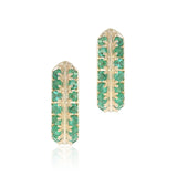 Emerald Wide Hoop Earrings
