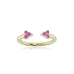 Gump's Signature Trillium Wrap Ring in Pink Sapphires