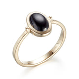 Gump's Signature Black Jade Cabochon Ring