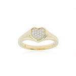 Gump's Signature Heart Pinky Ring in Diamonds