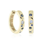 Gump's Signature Ombre Hoop Earrings in Sapphires & Diamonds