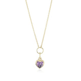 Gump's Signature Heart Pendant Necklace in Amethyst