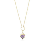 Gump's Signature Heart Pendant Necklace in Amethyst