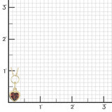 Heart Pendant Necklace in Garnet