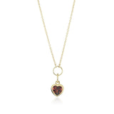 Heart Pendant Necklace in Garnet