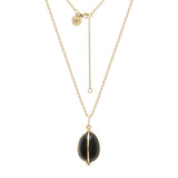 Imperial Pendant Necklace in Black Jade & Diamonds