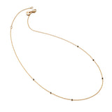 Station Necklace in Black Diamonds