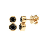 Gemini Earrings in Black Diamonds