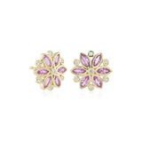 Gump's Signature Floribunda Earrings in Pink Sapphires & Diamonds