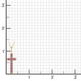 Cross Pendant Necklace in Rubies