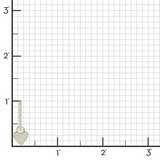 Heart Charm Huggie Hoop Earrings in Pavé Diamonds