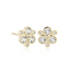 Gump's Signature Cluster Earrings in White Topaz & Diamonds