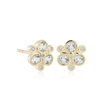 Gump's Signature Cluster Earrings in White Topaz & Diamonds