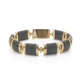 Gump's Signature Josephine Bracelet in Mottled Dark Gray-Black Jade
