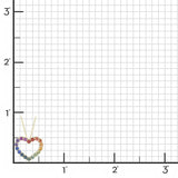 Open Heart Pendant Necklace in Rainbow Sapphires