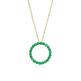 Gump's Signature Eternity Pendant Necklace in Emeralds