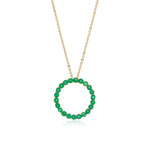 Gump's Signature Eternity Pendant Necklace in Emeralds