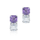 Mosaic Earrings in Amethyst & White Topaz