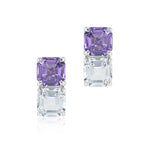 Gump's Signature Mosaic Earrings in Amethyst & White Topaz