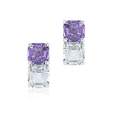 Gump's Signature Mosaic Earrings in Amethyst & White Topaz