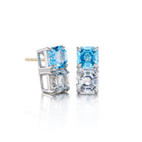 Mosaic Earrings in Swiss Blue & White Topaz