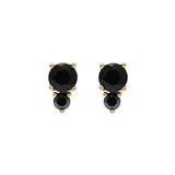 Gump's Signature Elizabeth Earrings in Black Jade & Black Diamonds
