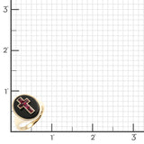 Cross Ring in Rubies & Black Jade