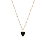 Gump's Signature Black Enamel Heart Pendant Necklace