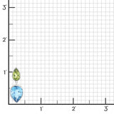 Sorella Earrings in Peridot & Swiss Blue Topaz